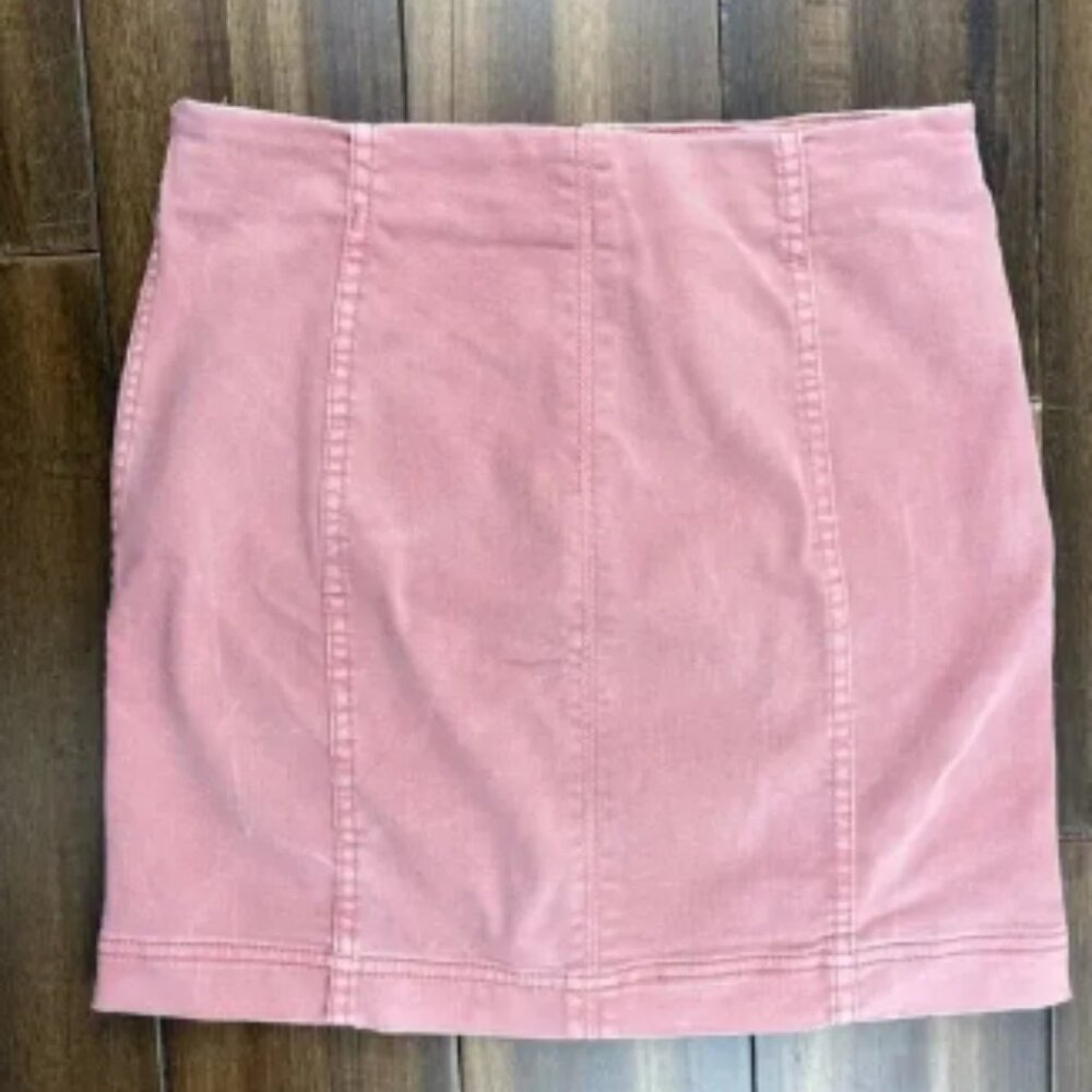 Size 1/25W Jolt Light Pink Mini Denim Skirt Fitted Short Zip Up Closure Barbie